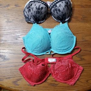 3 Victoria's Secret Size 34C Bras